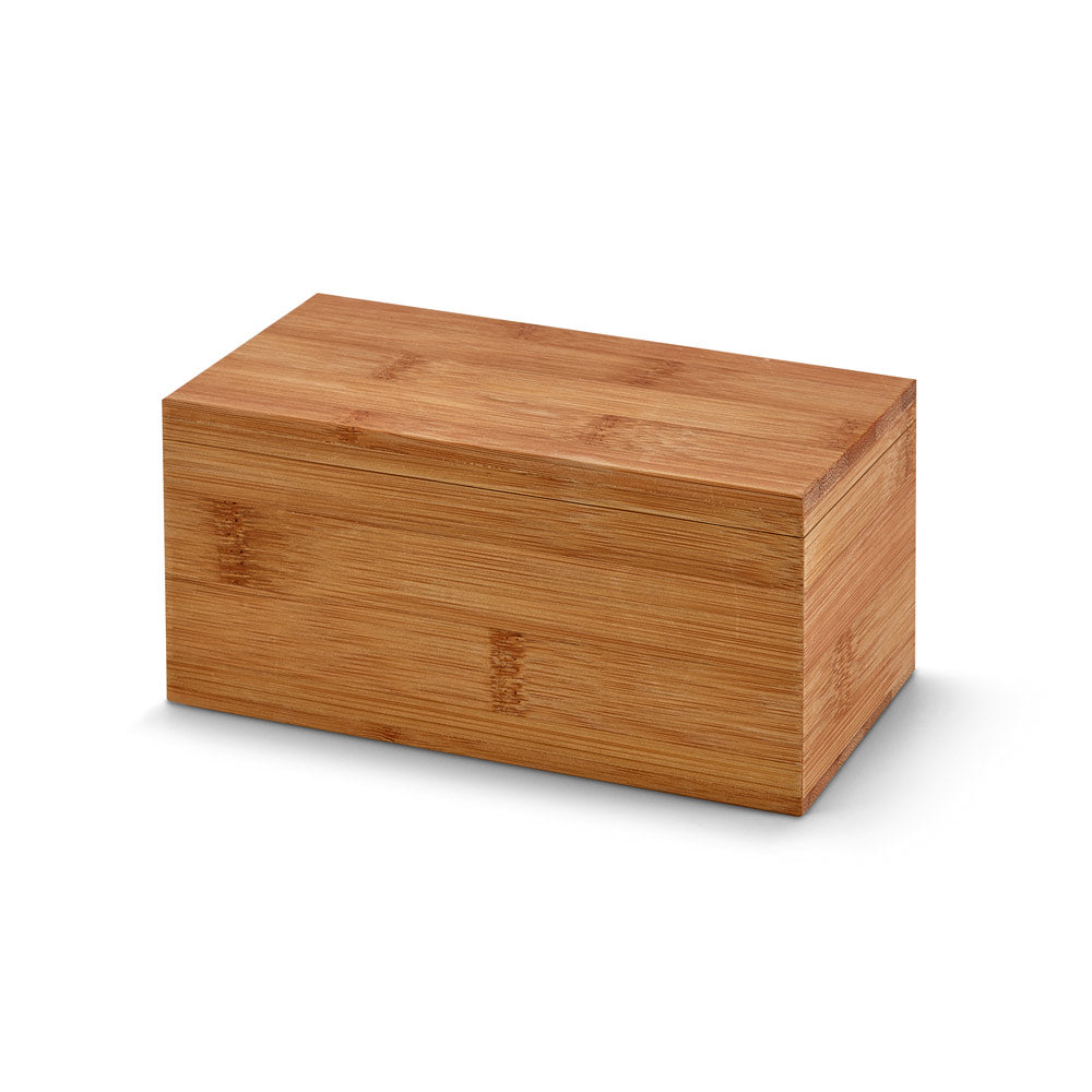 VERBENA - Caixa para Chá com 2 Compartimentos - Bambu e Magnética - Ref. 93977