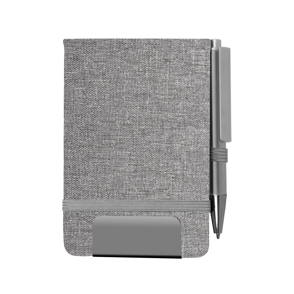 Kit Mini Caderno A6 RPET e Caneta Esferográfica Mini em Alumínio Colorido - Ref. CJ050