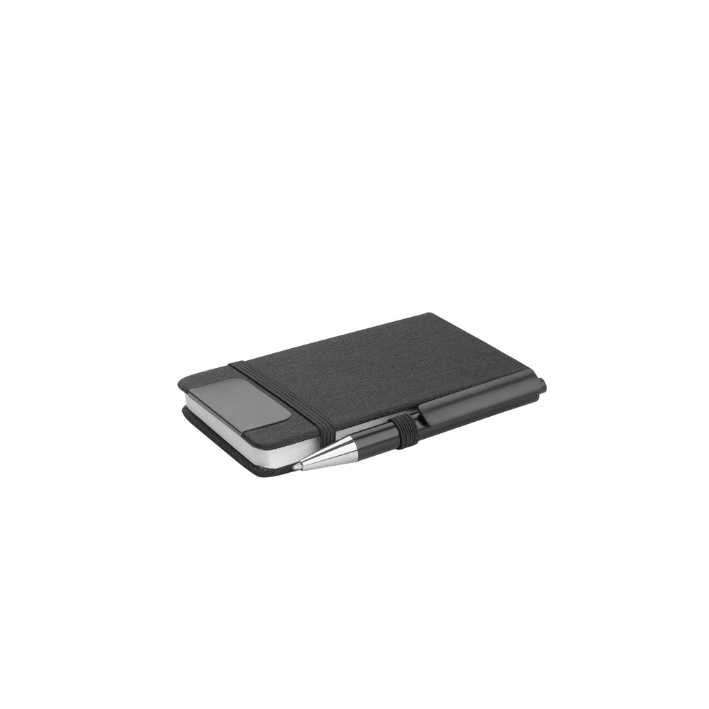 Kit Mini Caderno A6 RPET e Caneta Esferográfica Mini em Alumínio Colorido - Ref. CJ050
