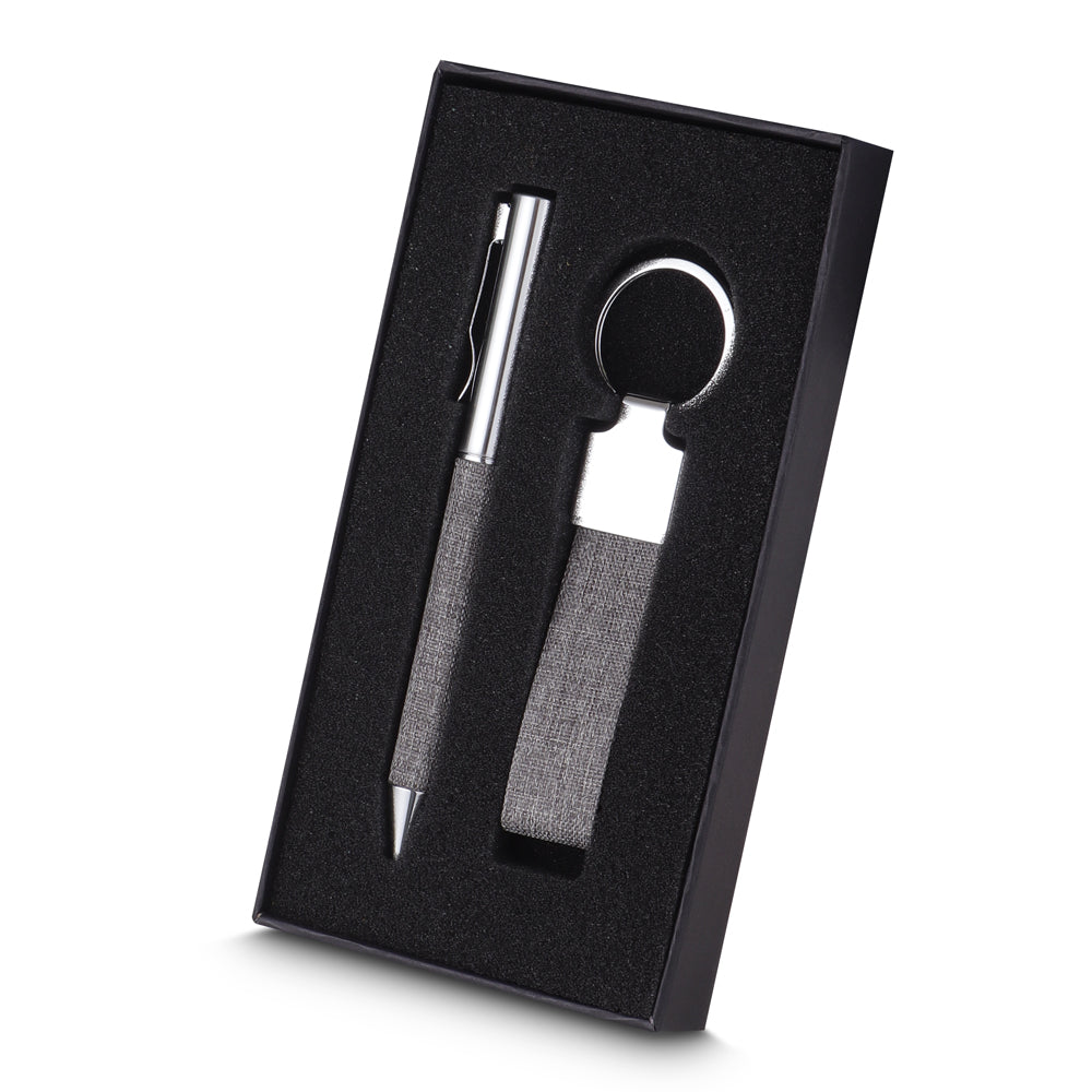 Kit Caneta e Chaveiro em Metal Personalizados  - Ref. CJ100