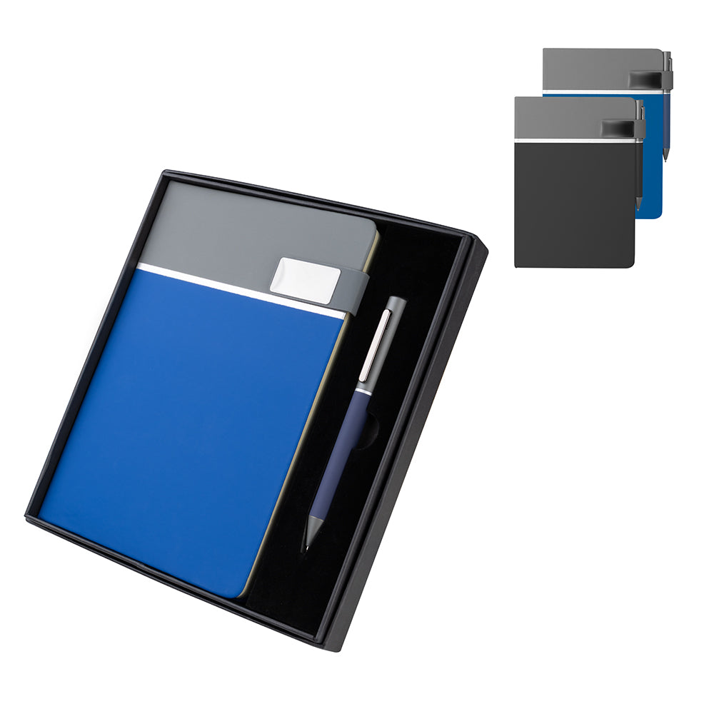 Kit Caderno A5 Fechamento Magnético e Caneta Metálica - Ref. CJ135