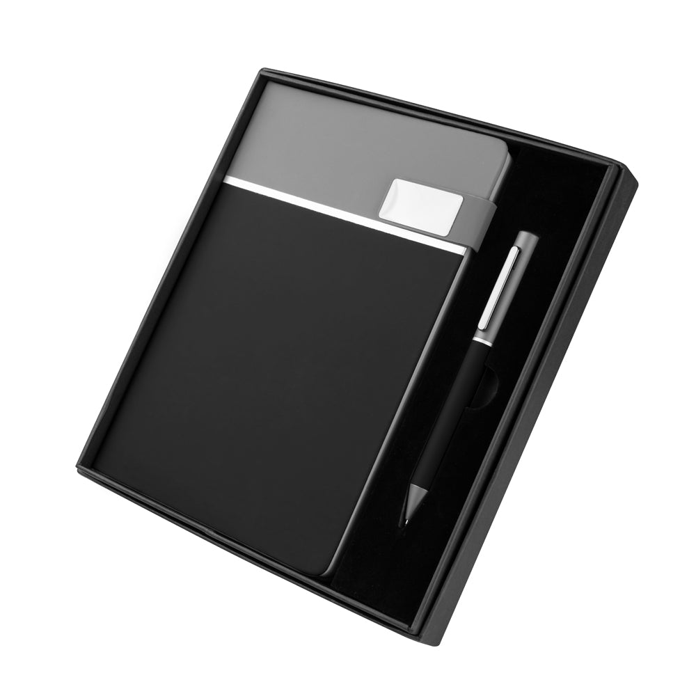 Kit Caderno A5 Fechamento Magnético e Caneta Metálica - Ref. CJ135