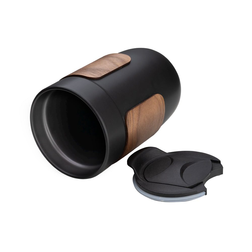 Kit Escritório com Caderno A5, Caneta e Caneca em Cerâmica e Detalhes em Madeira - Ref. CJ320