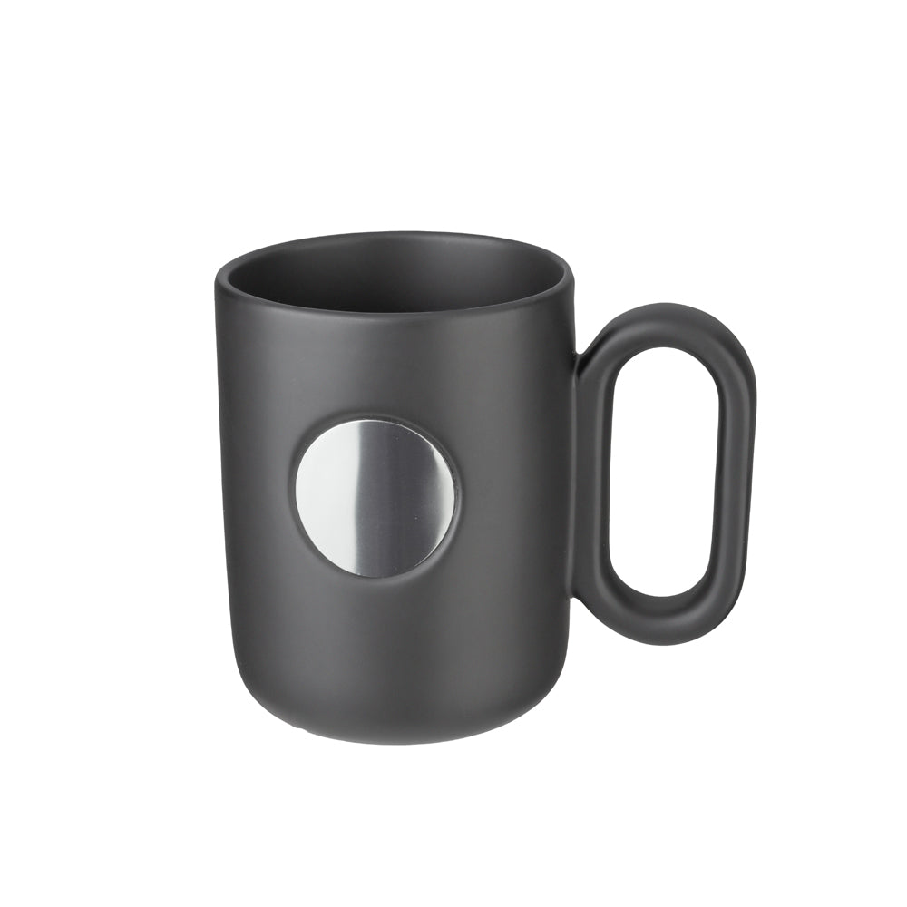 Kit Escritório com Caderno A5 Placa Metálica, Caneta, Chaveiro Metálico e Caneca em Cerâmica - Ref. Cj400