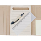 Kit Bloco de Anotações Capa Dura com Régua, Caneta e Mini Notas Adesivas - Ref. CJ4025