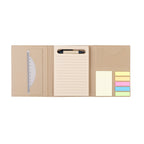 Kit Bloco de Anotações Capa Dura com Régua, Caneta e Mini Notas Adesivas - Ref. CJ4025