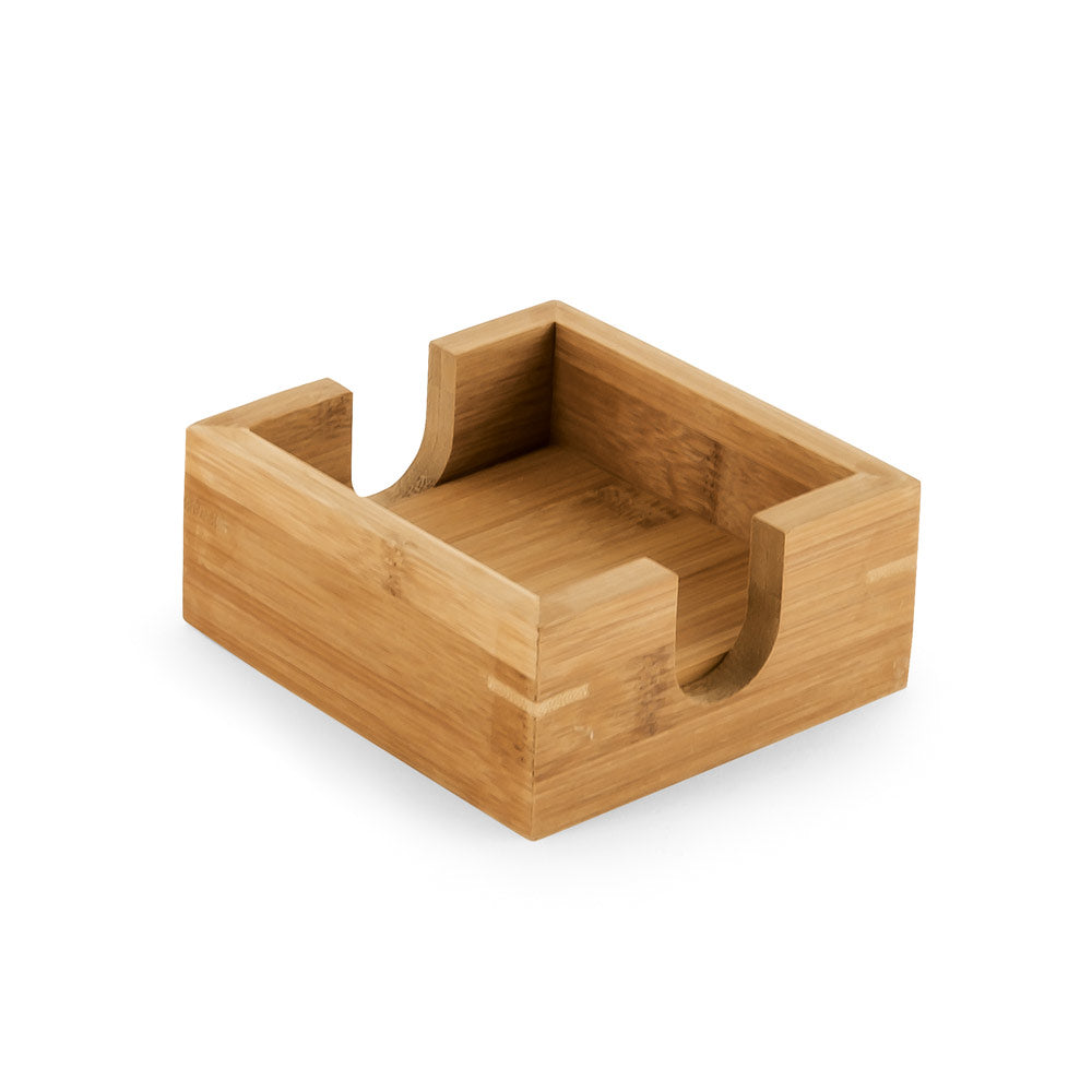 GAUTHIER - Porta Copo em Bambu - Kit com 4 e Suporte - Ref. 93967