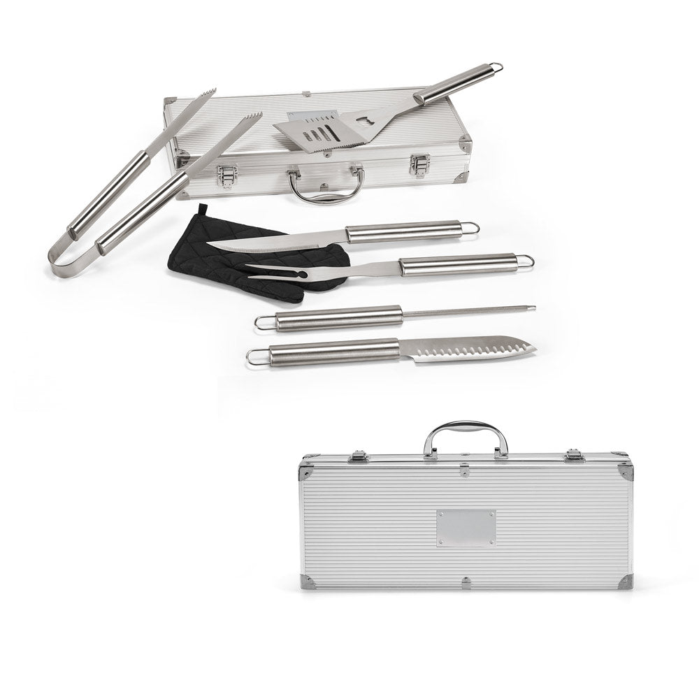 MACE - Kit Churrasco Maleta Alumínio c/ Luva - 7 Peças - Ref. 93845