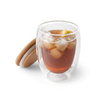 ECUADOR L - Copo Parede Dupla em Vidro Borossilicato Tampa Bambu - 350ml - Ref. 94767