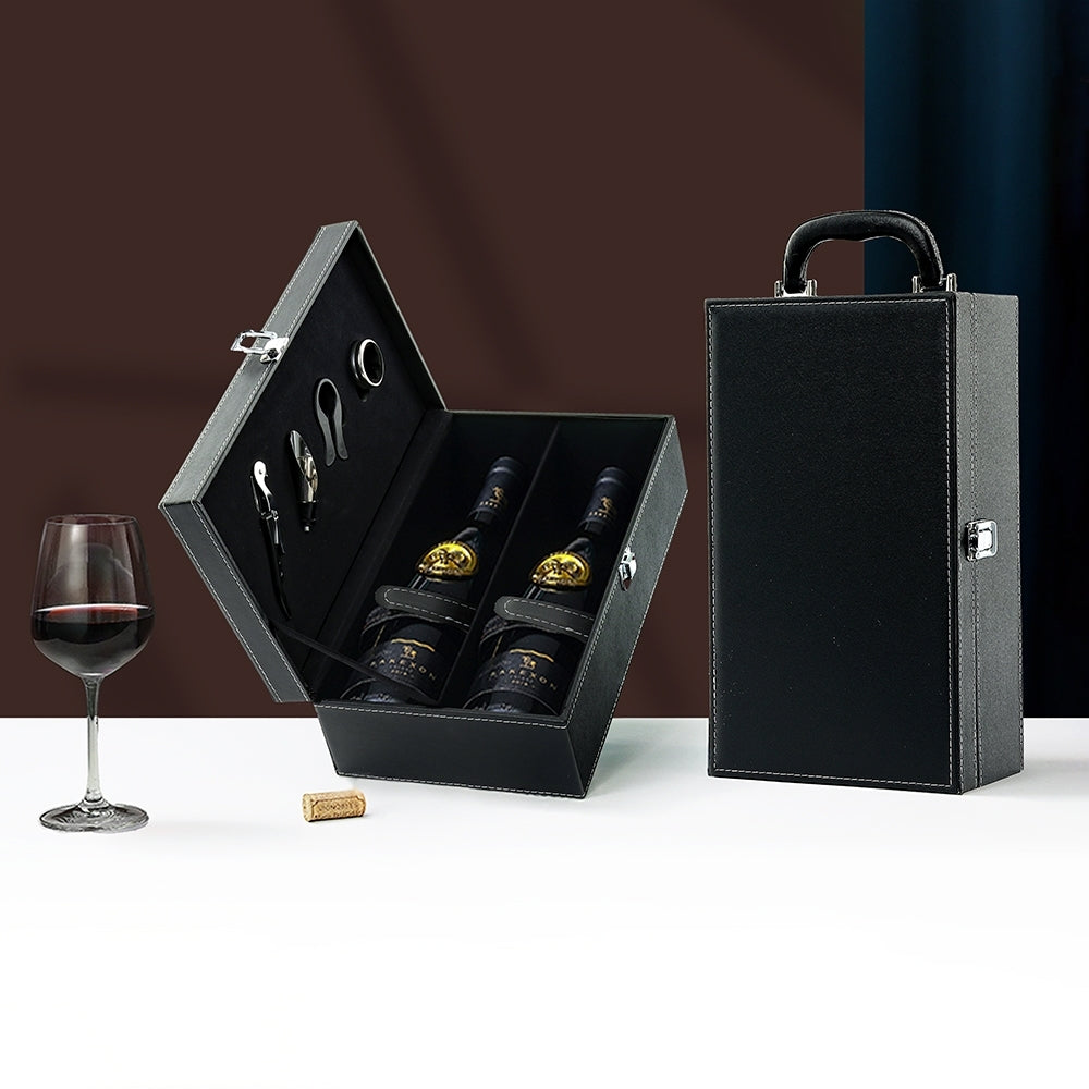 BARELLI - Caixa para 2 Garrafas de Vinho com Acessórios - Ref. 03494
