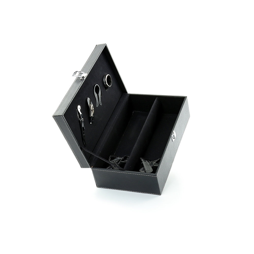 BARELLI - Caixa para 2 Garrafas de Vinho com Acessórios - Ref. 03494