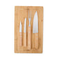 OLIVIER - Kit Churrasco 5 Peças com Tábua de Bambu - Ref. 14697B