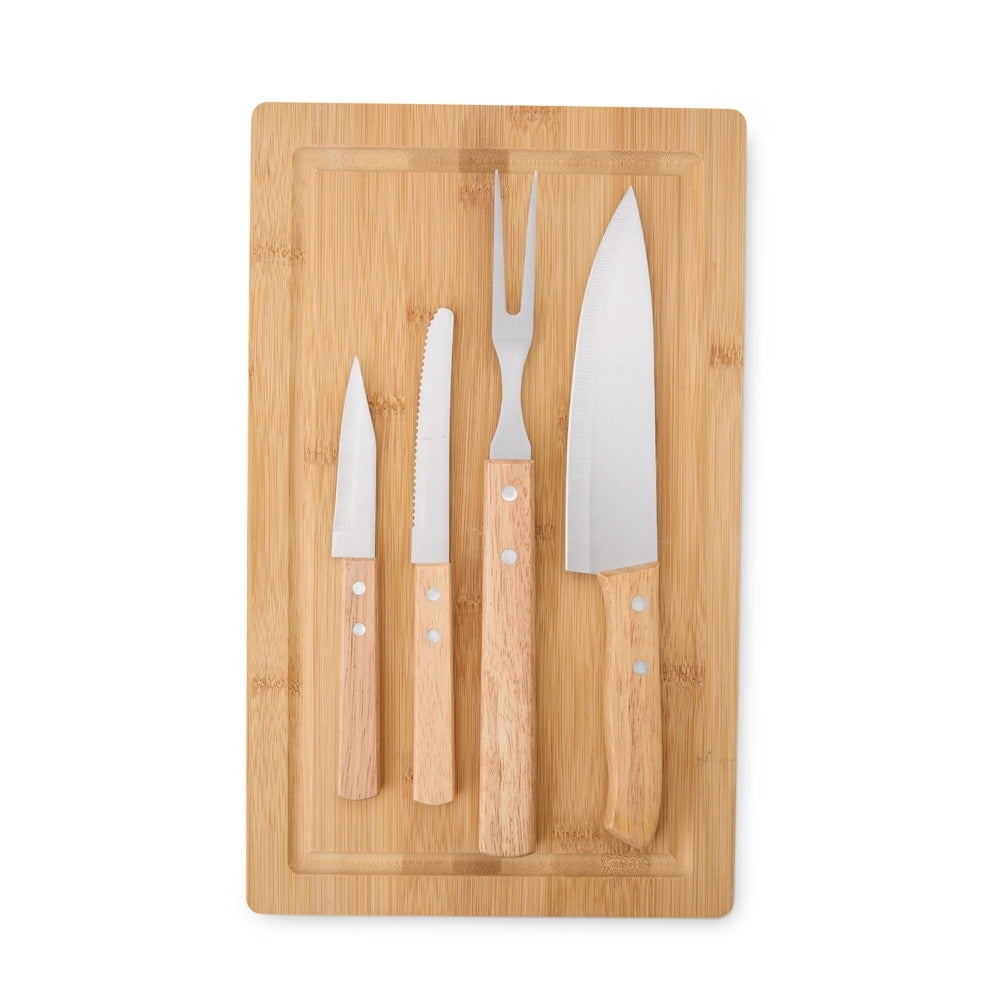 OLIVIER - Kit Churrasco 5 Peças com Tábua de Bambu - Ref. 14697B