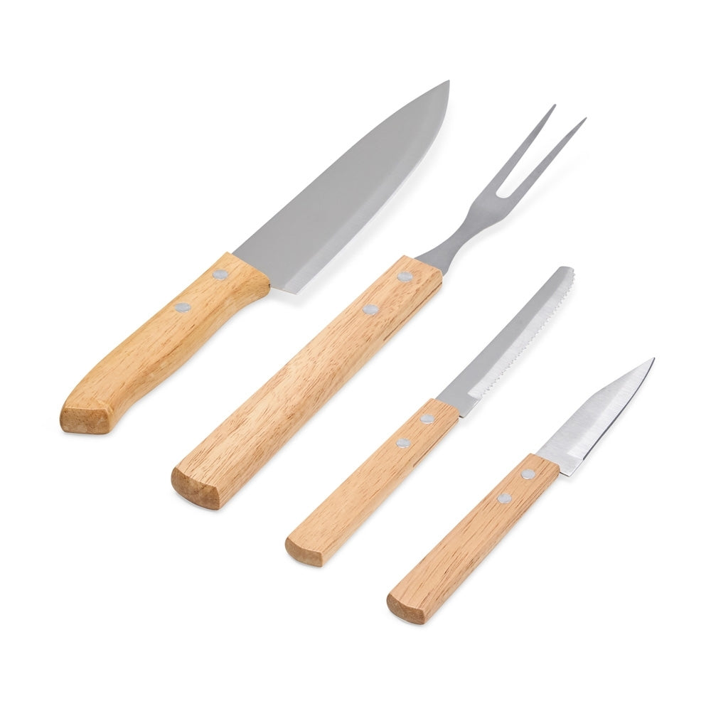 OLIVIER - Kit Churrasco 5 Peças com Tábua de Bambu - Ref. 14697B