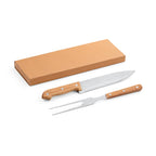 ALIOLI - Kit Churrasco 2 Peças Aço Inox e Bambu - Ref. 94139
