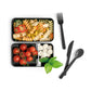 BOCUSE - Marmita 2 Compartimentos, Divisória e Talheres - Ref. 93853