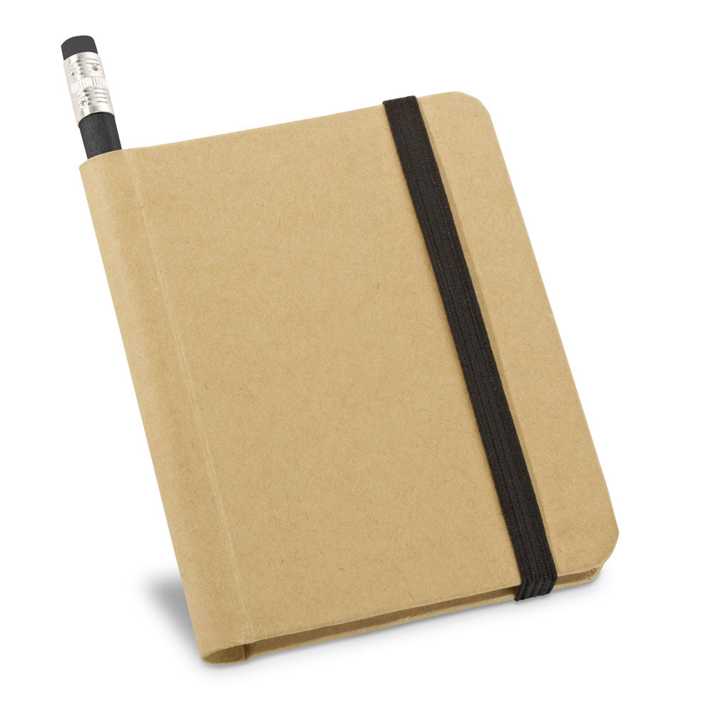 BRONTE - Mini Caderno A7 Capa Dura Kraft Sem Pauta com Lápis - Ref. 93422