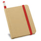 BRONTE - Mini Caderno A7 Capa Dura Kraft Sem Pauta com Lápis - Ref. 93422