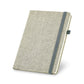 CARREY - Caderno A5 Capa Dura em Tecido com Suporte de Caneta - Ref. 93725