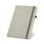 CARREY - Caderno A5 Capa Dura em Tecido com Suporte de Caneta - Ref. 93725