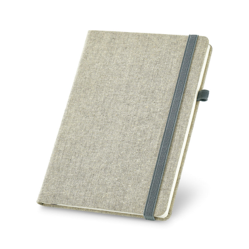 CARREY - Caderno A5 Capa Dura em Tecido com Suporte de Caneta - Ref. 93725