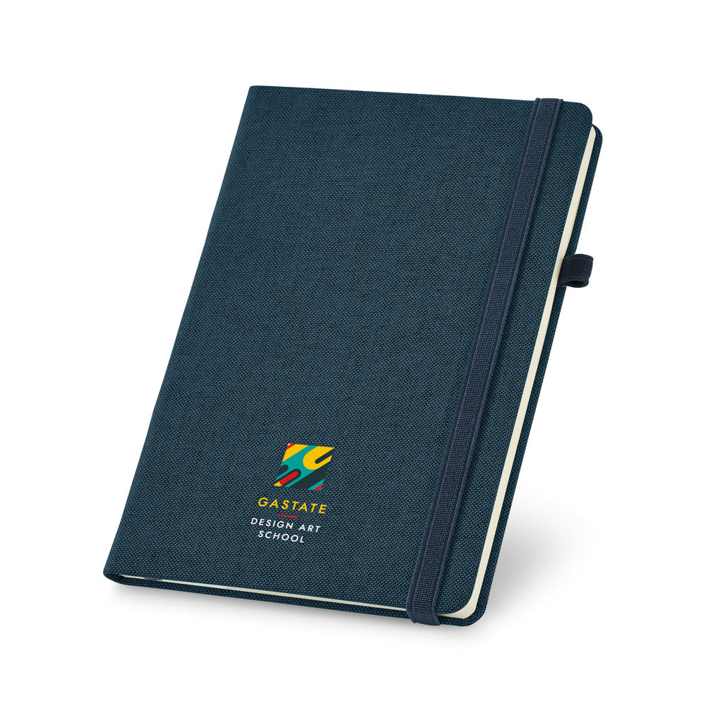 CARREY - Caderno A5 Capa Dura em Tecido com Suporte de Caneta - Ref. 93725