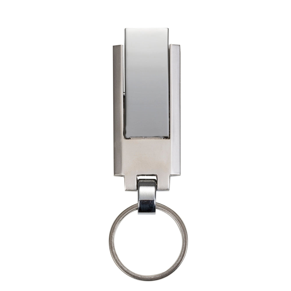 Pen Drive Giratório Cromado e Chaveiro - 037