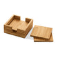 GAUTHIER - Porta Copo em Bambu - Kit com 4 e Suporte - Ref. 93967