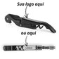 Saca-rolhas Metal Preto - Abridor de Garrafas - MALBEC BK - Ref. 94298