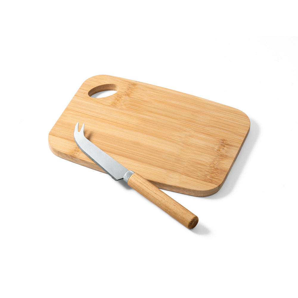 CAPPERO - Kit de Queijo com Tábua e Faca em Bambu - Ref. 94028