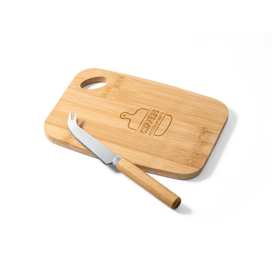 CAPPERO - Kit de Queijo com Tábua e Faca em Bambu - Ref. 94028