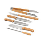 BOTTURA - Kit Churrasco Maleta Bambu e 6 Peças - Ref. 93844