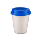 Copo de Fibra de Arroz para Viagem 350ml - Tampa Colorida - 14498