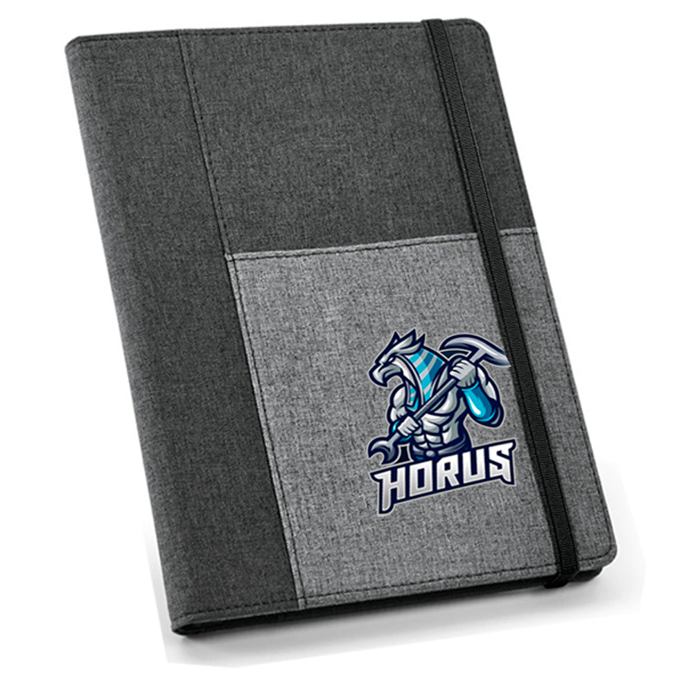 PESSOA - Caderno com Capa em Tecido e Bolso - REF. 93734 & | 16 x 22 cm