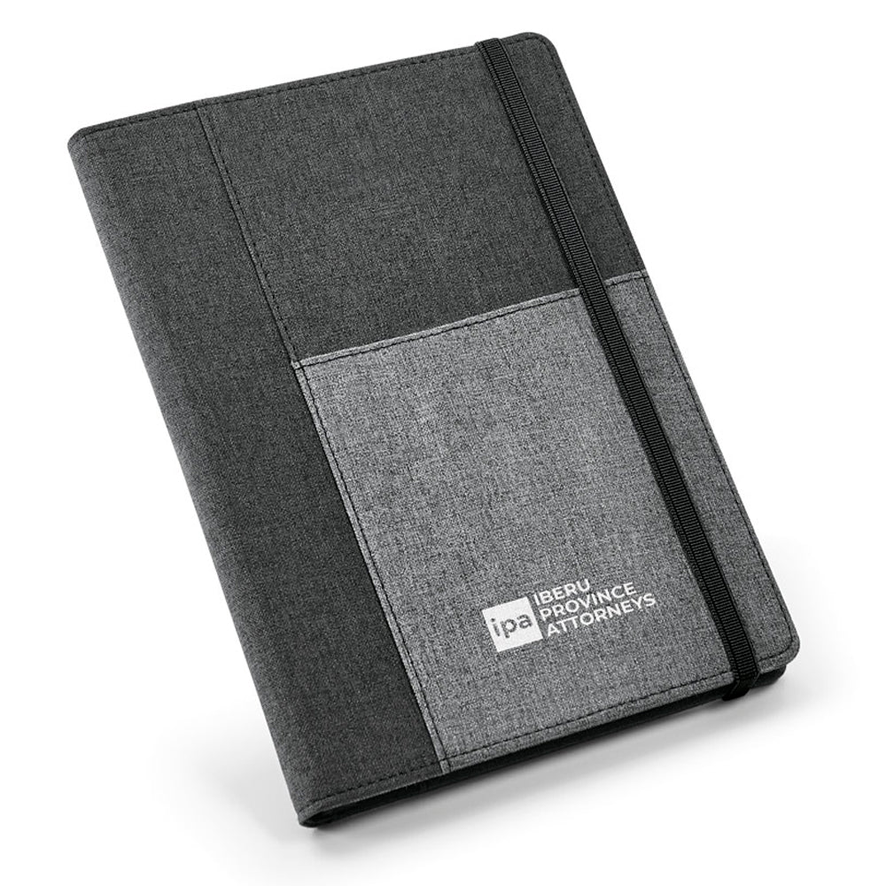 PESSOA - Caderno com Capa em Tecido e Bolso - REF. 93734 & | 16 x 22 cm
